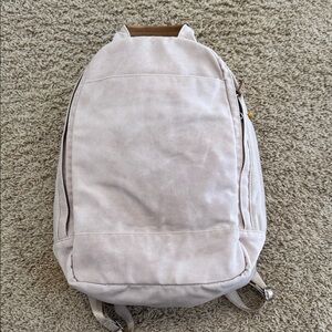 Day Owl Unisex Recycled Waxed Canvas Cream Backpack Pro Travel 17" Laptop Bag